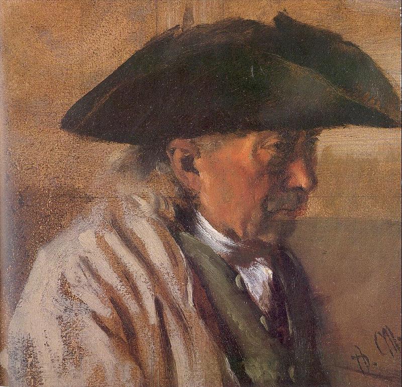 Adolph von Menzel Peasant with a Three-Cornered Hat Spain oil painting art